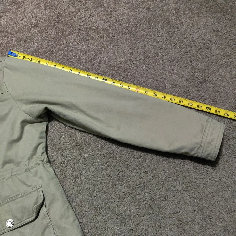 Wenven Women's Tan Cargo‎ Barn Jacket Canvas Coat Parka 100% Cotton Size XL
